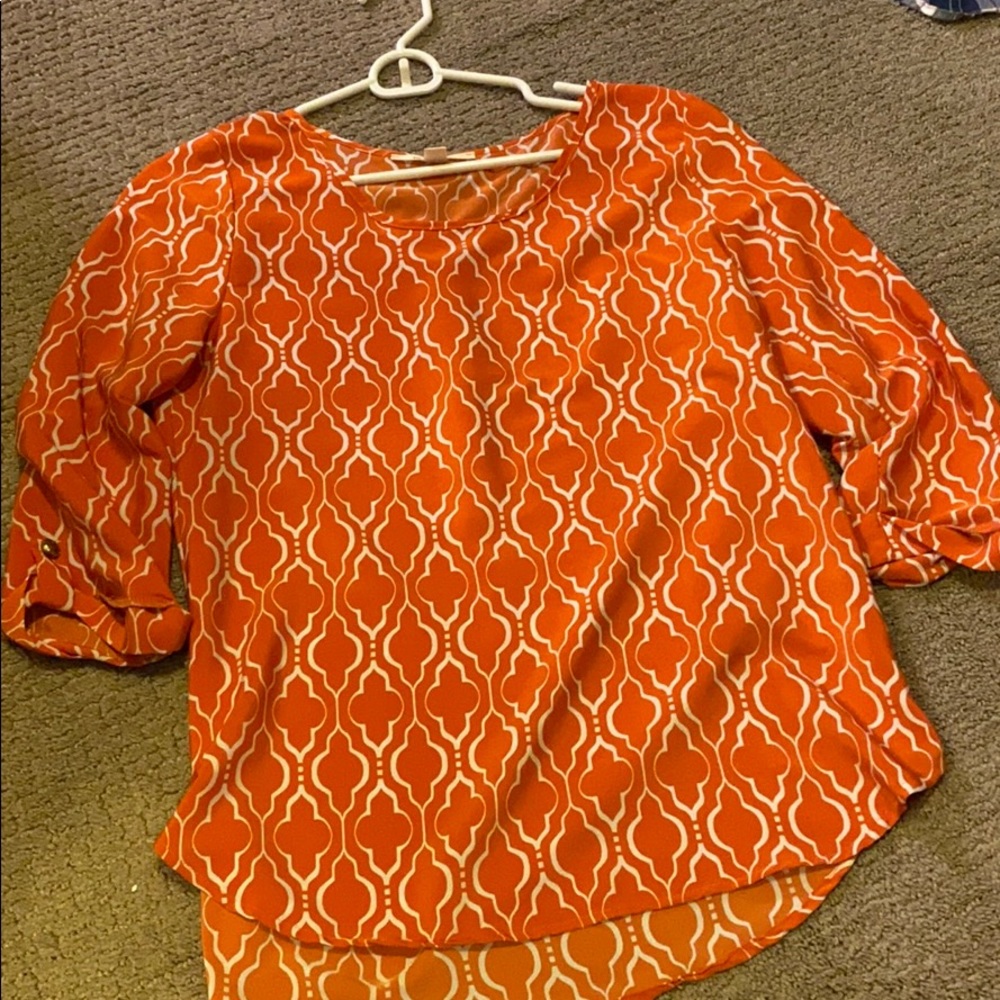 Orange Blouse.
